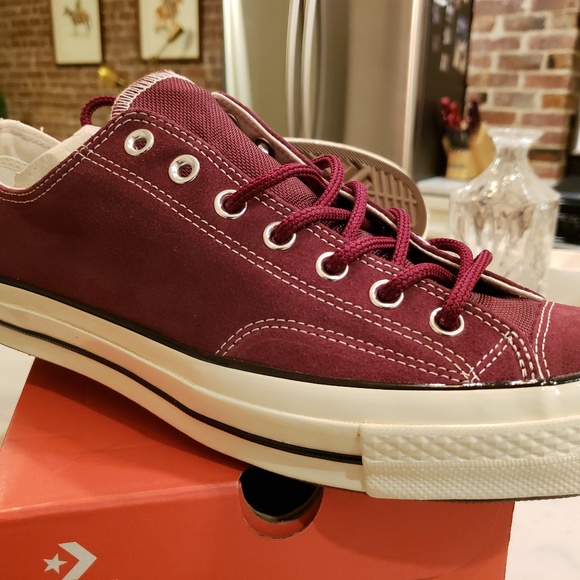 burgundy suede converse